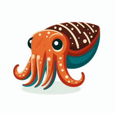 Octopus isolated on a white background. Vector illustration. Eps 10.のイラスト素材