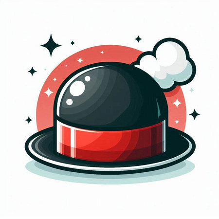 Illustration of a magic hat on a white background. Vector illustrationのイラスト素材