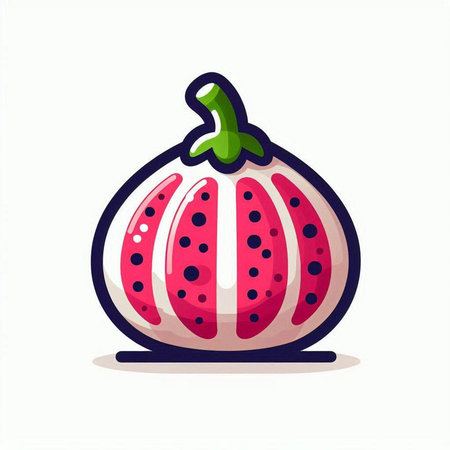 Pumpkin isolated on a white background. Vector illustration in cartoon style.のイラスト素材