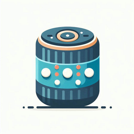 Audio speaker icon. Vector illustration in flat style. Isolated on white background.のイラスト素材