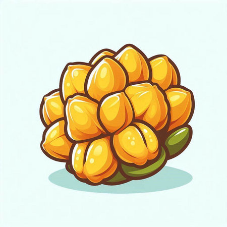 Pine cone isolated on white background. Hand drawn vector illustration.のイラスト素材