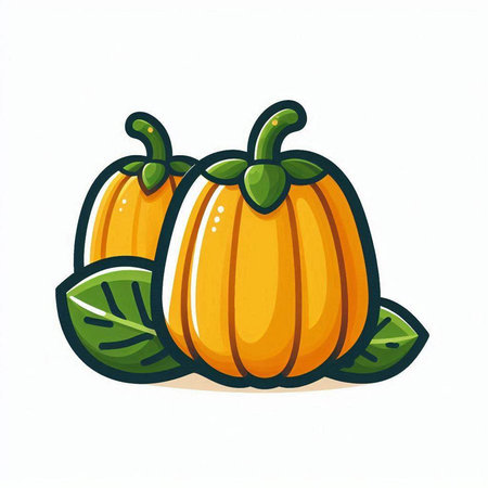 Pumpkin icon isolated on white background. Vector illustration. Eps 10.のイラスト素材
