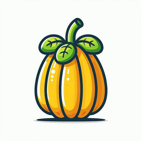 Pumpkin vector illustration. Isolated on white background. Vector illustration.のイラスト素材