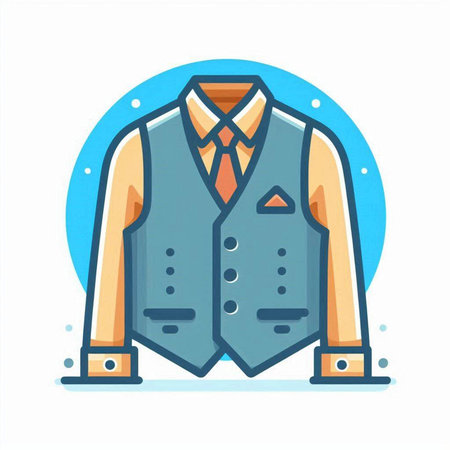 Tuxedo icon. Vector illustration of a man's suit.のイラスト素材