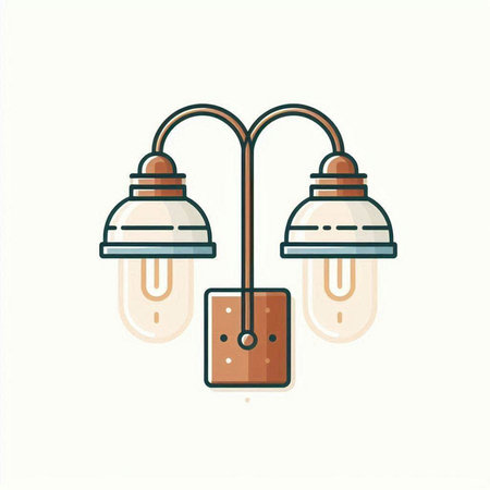 Lantern icon. Retro style. Isolated vector illustration.のイラスト素材