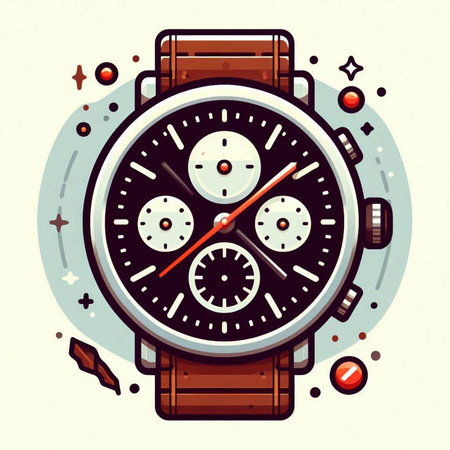 Vector illustration of a wristwatch. Vector illustration of a wristwatch.のイラスト素材