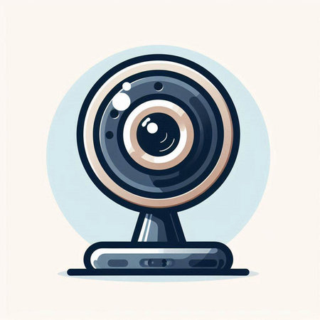 Webcam icon. Vector illustration in flat style. Webcam iconのイラスト素材
