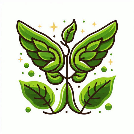 Leaf design, Nature plant summer season environment and botany theme Vector illustrationのイラスト素材