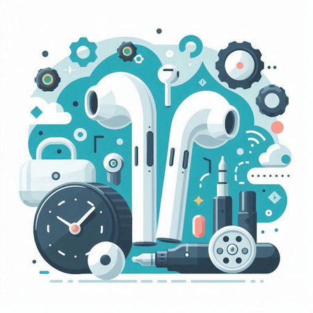 Vector illustration of modern flat design concept of time management, time management.のイラスト素材