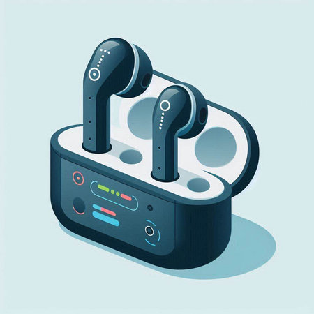 Retro video game controller. Isometric view. Vector illustration.のイラスト素材