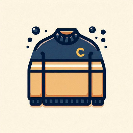 Vector illustration of a sweater on a light background. Vector illustration.のイラスト素材