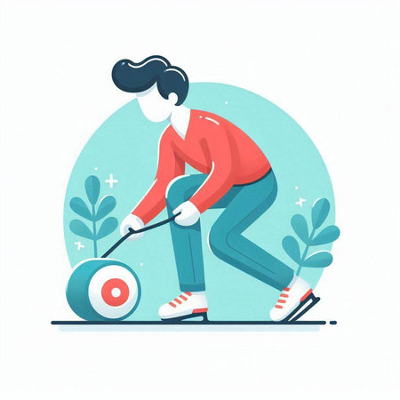 Vector illustration of a man riding a skateboard. Flat design.のイラスト素材