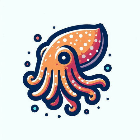 Octopus. Hand drawn vector illustration in doodle style.のイラスト素材