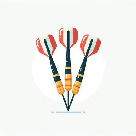 Darts vector icon. Darts vector icon. Darts vector iconのイラスト素材