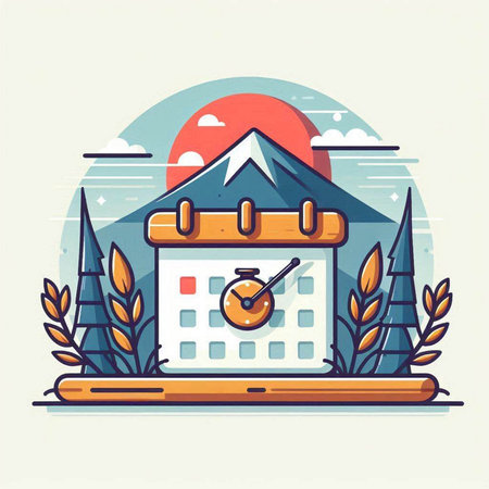 Vector illustration of modern flat design concept of time management, time management, business strategy.のイラスト素材