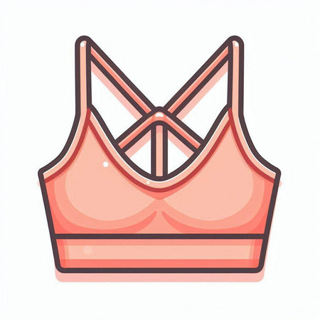 Women's bra. Isolated on white background. Vector illustration.のイラスト素材