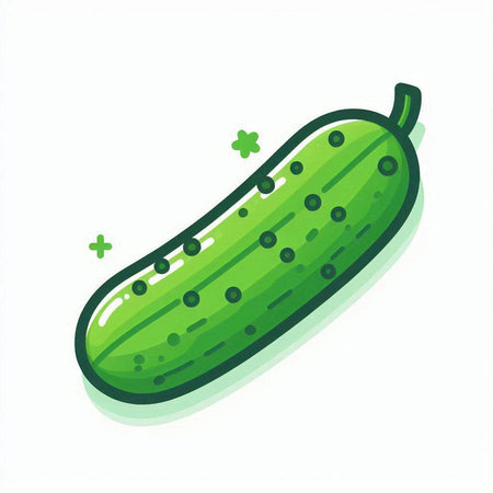 Cucumber icon. Vector illustration isolated on a white background.のイラスト素材
