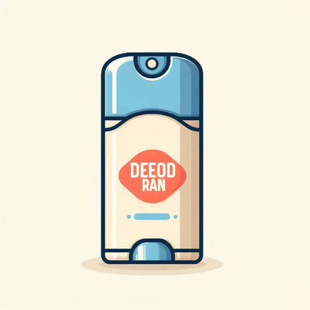 Vector illustration of deodorant in flat style on light background.のイラスト素材