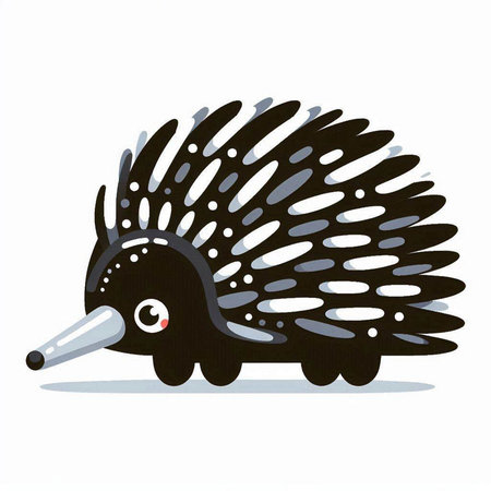 Hedgehog on a white background. Vector illustration. Eps 10のイラスト素材