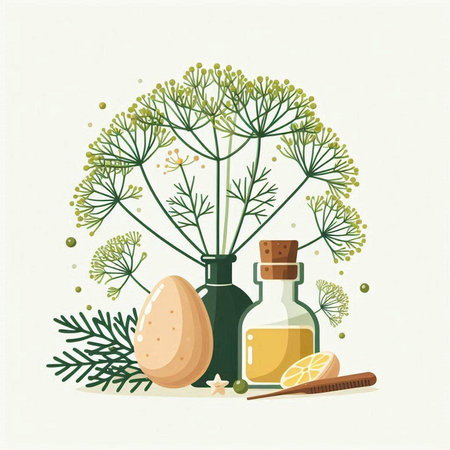 Herbs and spices vector illustration. Hand drawn herbs and spices.のイラスト素材