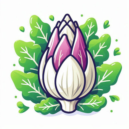 Artichoke vector illustration isolated on white background. Hand drawn artichoke icon.のイラスト素材