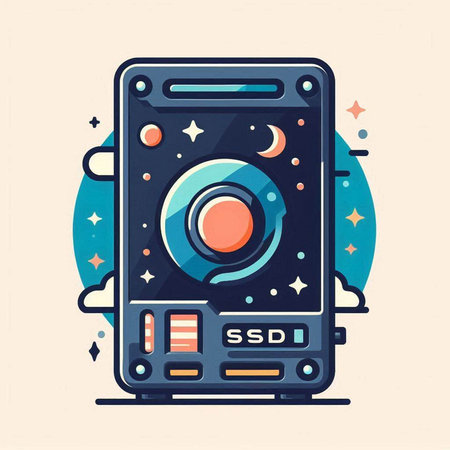 Vector illustration of modern music player. Colorful flat style design.のイラスト素材