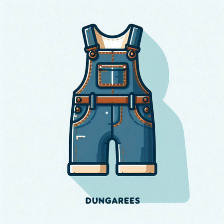 Dungarees icon. Vector illustration of a dungarees.のイラスト素材