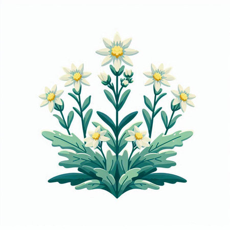 Illustration of daffodil flower on white background - vectorのイラスト素材