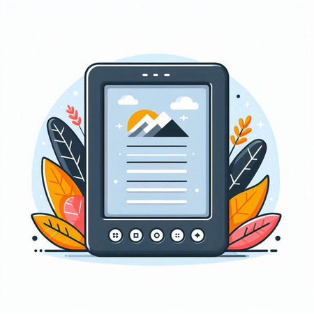 Smartphone with mountain on screen. Modern flat design vector illustration.のイラスト素材