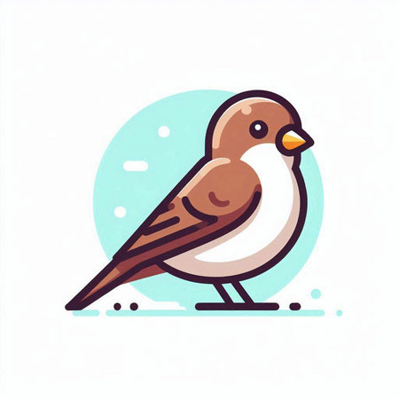 Chaffinch vector icon. Flat illustration of chaffinch vector icon for web designのイラスト素材