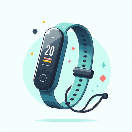 Smart watch. Vector illustration in flat style. Smart watch icon.のイラスト素材