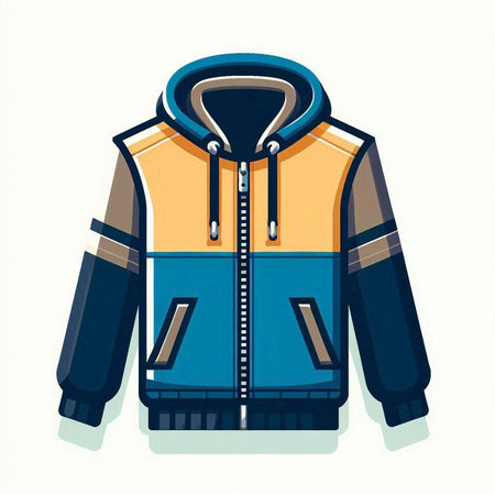 Winter jacket isolated on white background. Vector illustration. Eps 10.のイラスト素材