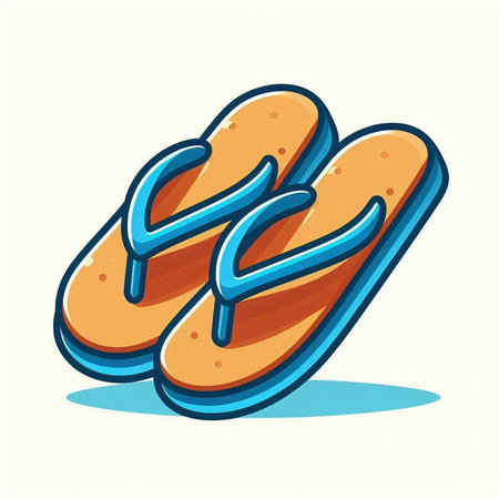 Flip-flops icon. Vector illustration of flip flops.のイラスト素材