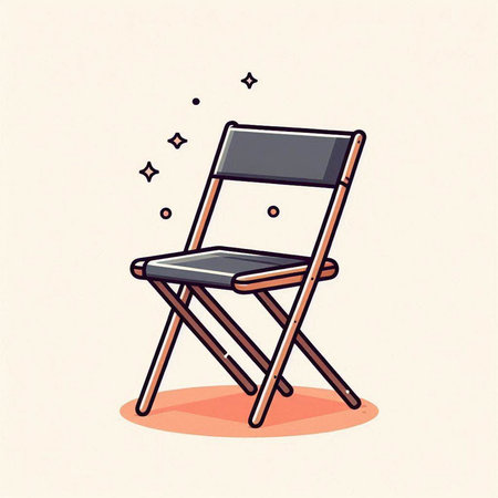 Illustration of a cinema chair on a light background. Vector illustrationのイラスト素材