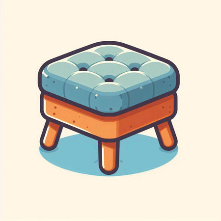 Illustration of a chair in a flat style on a light backgroundのイラスト素材