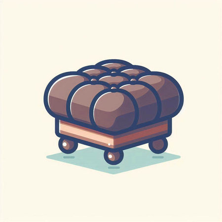 Illustration of Furniture Icon in Flat Design Style. Vector EPS 10のイラスト素材