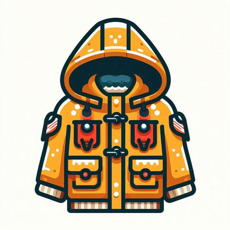 Firefighter jacket isolated on white background. Vector illustration. EPS 10のイラスト素材