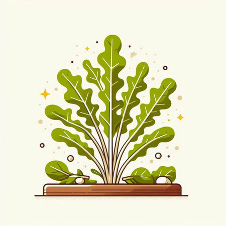 Vector illustration of a green plant in a pot. Vector illustration.のイラスト素材