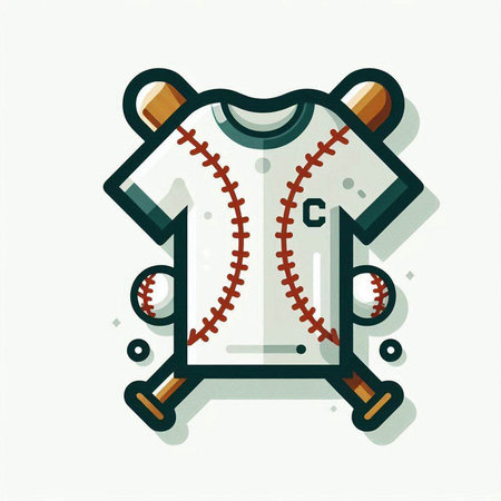 Baseball sport equipment icon. Vector illustration in trendy flat style.のイラスト素材