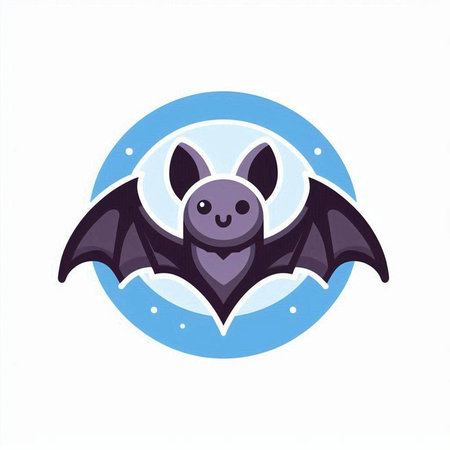 Bat icon on a white background. Vector illustration in cartoon style.のイラスト素材