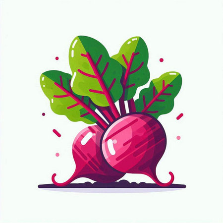 Beetroot vector illustration. Isolated on a white background.のイラスト素材