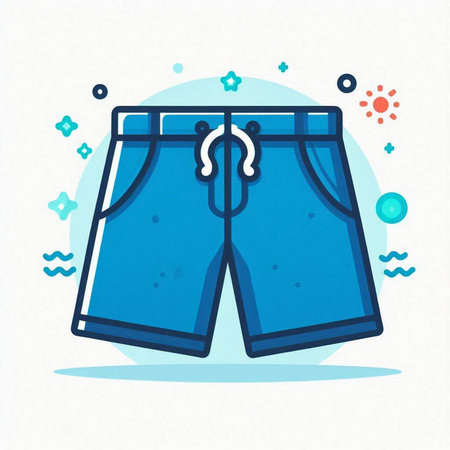 Swimming trunks icon. Vector illustration of swimming trunks.のイラスト素材