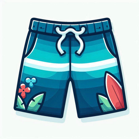 Swimming trunks icon isolated on white background. Vector illustration.のイラスト素材