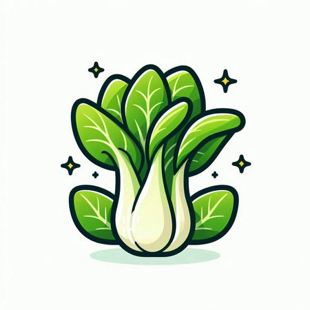 Bok choy icon. Vector illustration of bok choy.のイラスト素材