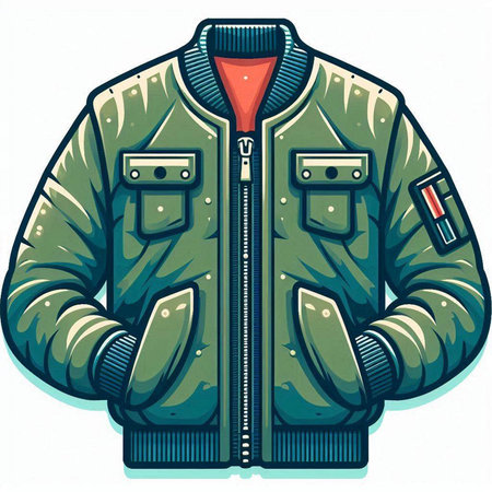 Winter jacket. Cartoon illustration of winter jacket vector icon for web designのイラスト素材