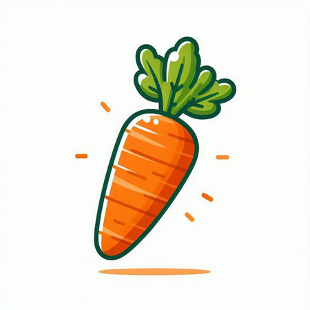 carrot icon on white background. Vegetable icon. Vector illustration.のイラスト素材