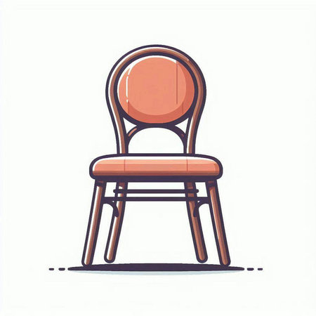 Illustration of a chair on a white background. Vector illustration.のイラスト素材