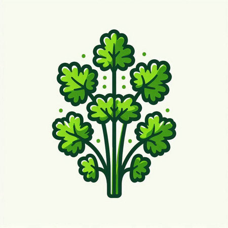 Parsley vector icon. Hand drawn parsley icon. Parsley icon.のイラスト素材