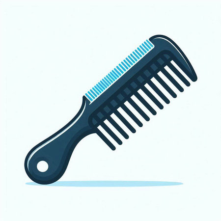 Comb icon. Vector illustration in flat style. Isolated on white background.のイラスト素材