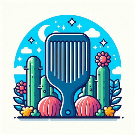 Cactuses, cacti and sombrero. Vector illustration.のイラスト素材